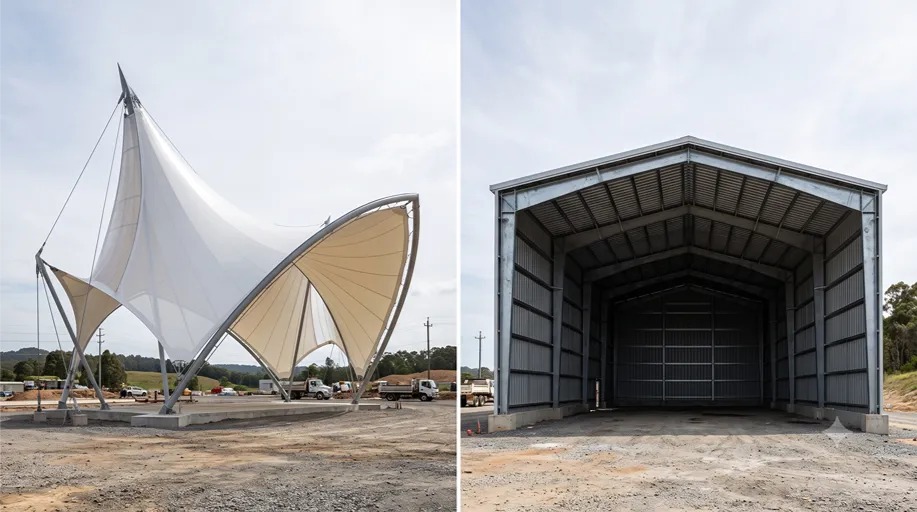 Tensile Fabric Structures vs Steel: Which Is Easier to Maintain?