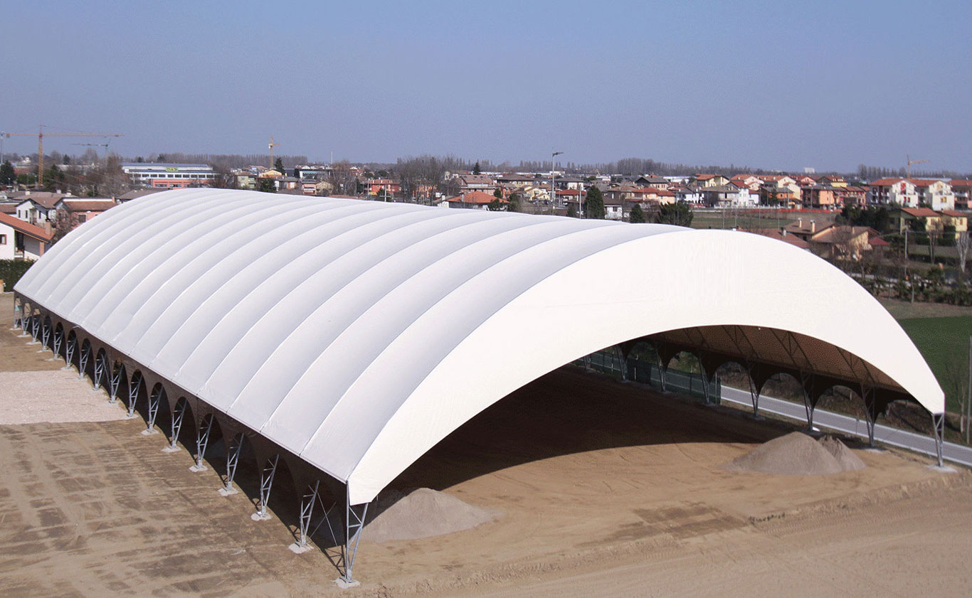 Tensile Membrane Structures for Modular Industrial Constructions