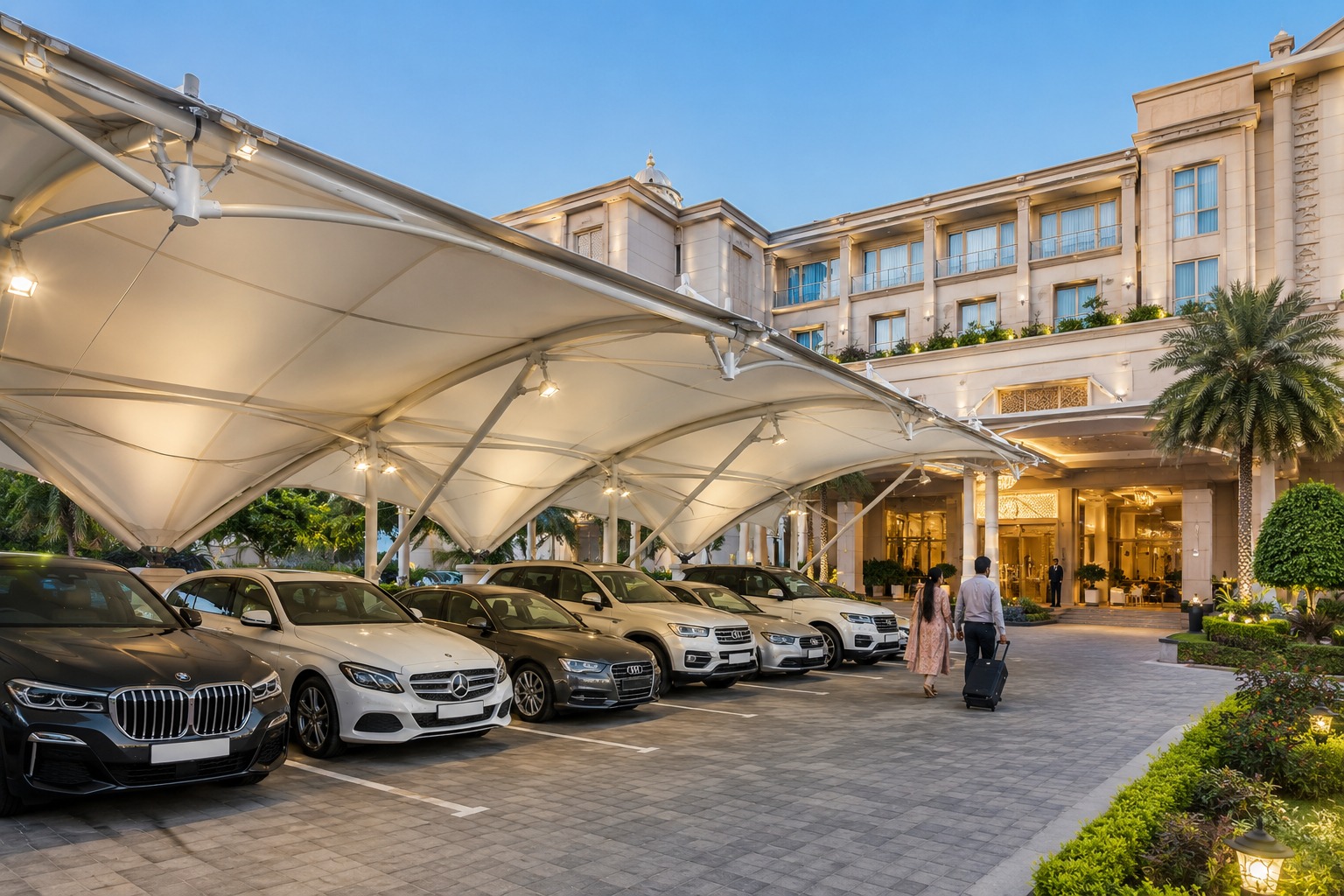 Why Car Parking Tensile Structures Are Becoming Essential for Modern Hotels in India 